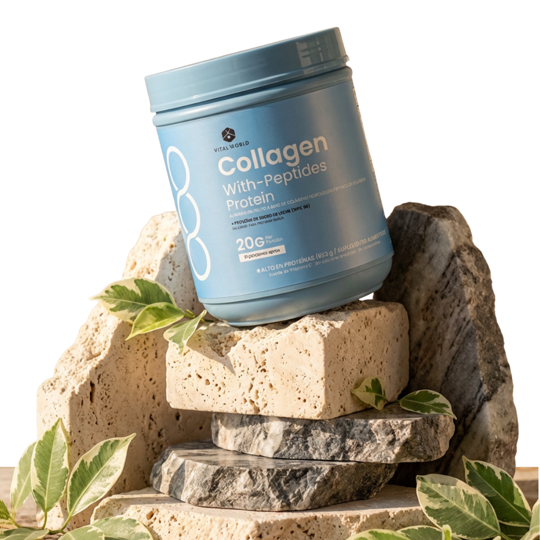 Collagen With-Peptides Protein — Colágeno + Proteína en un solo tarro